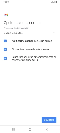 Si aparece en la pantalla esta imagen, tu cuenta de correo electrónico ha sido reconocida y configurada automáticamente. Sigue las indicaciones de la pantalla para introducir más información y terminar la configuración.