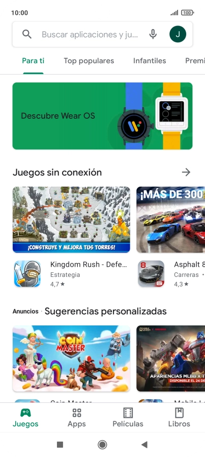 Pulsa el icono de perfil.