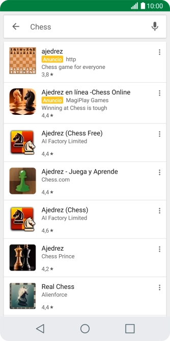 Pulsa la app deseada.