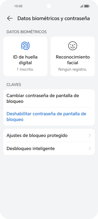 Pulsa Deshabilitar contraseña de pantalla de bloqueo e introduce el código de seguridad extra que has creado anteriormente.
