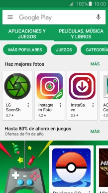 Desliza el dedo hacia la derecha desde la parte izquierda de la pantalla.