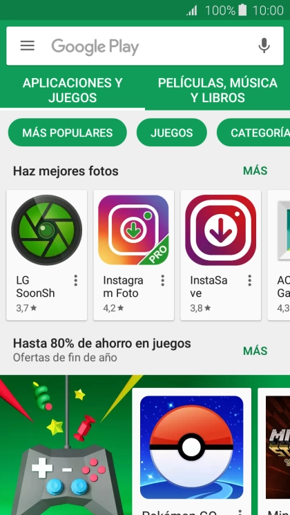Desliza el dedo hacia la derecha desde la parte izquierda de la pantalla.