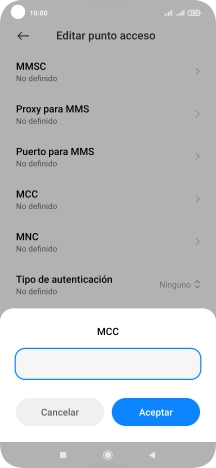 Introduce 214 y pulsa Aceptar.