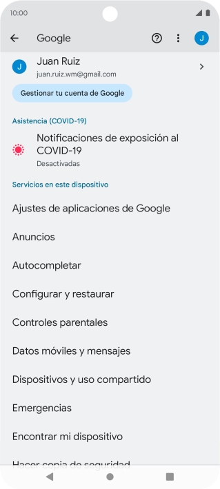 Pulsa Encontrar mi dispositivo.