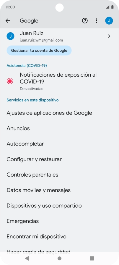 Pulsa Encontrar mi dispositivo.