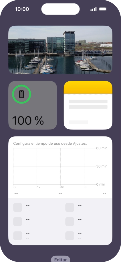 Desliza el dedo hacia arriba por la pantalla.