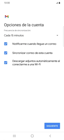Si aparece en la pantalla esta imagen, tu cuenta de correo electrónico ha sido reconocida y configurada automáticamente. Sigue las indicaciones de la pantalla para introducir más información y terminar la configuración.