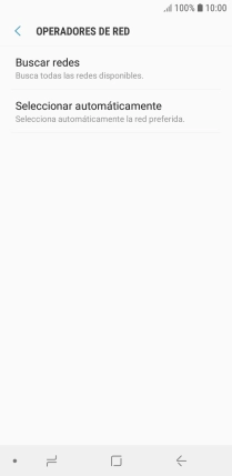 Si quieres seleccionar la red de forma automática, pulsa Seleccionar automáticamente.