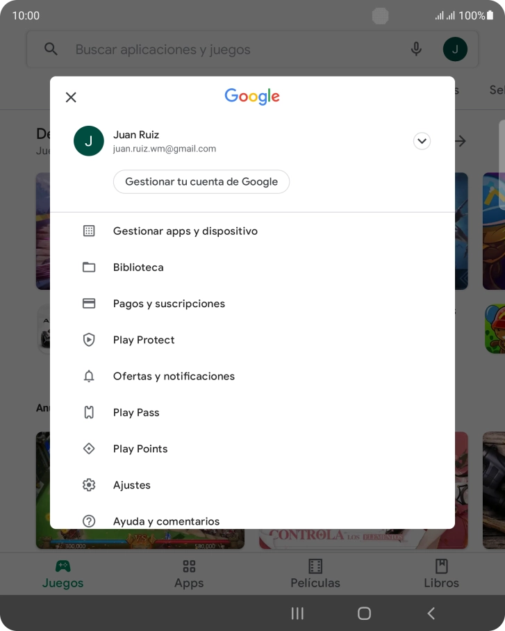 Pulsa Gestionar apps y dispositivo. Pulsa Gestionar apps y dispositivo.