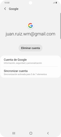 Pulsa Sincronizar cuenta.