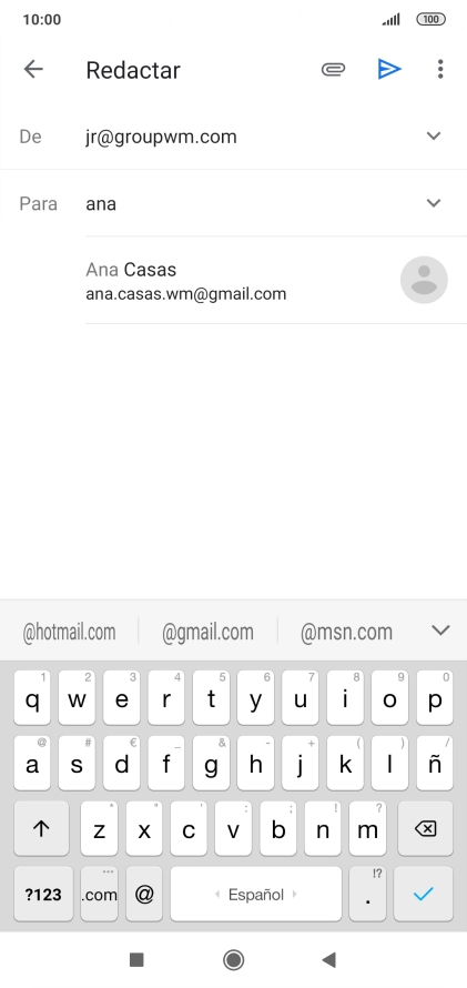 Pulsa el contacto deseado.