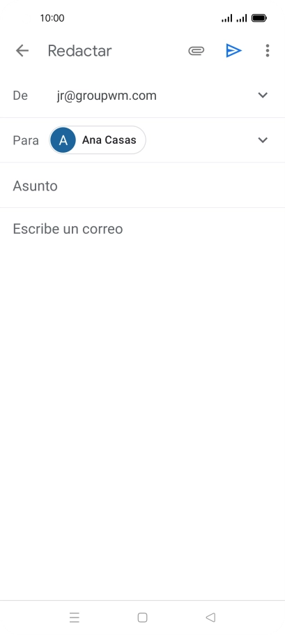 Pulsa Asunto e introduce el asunto deseado.
