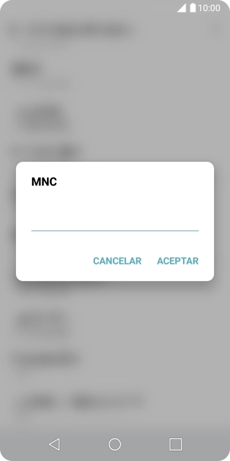 Introduce 01 y pulsa ACEPTAR.