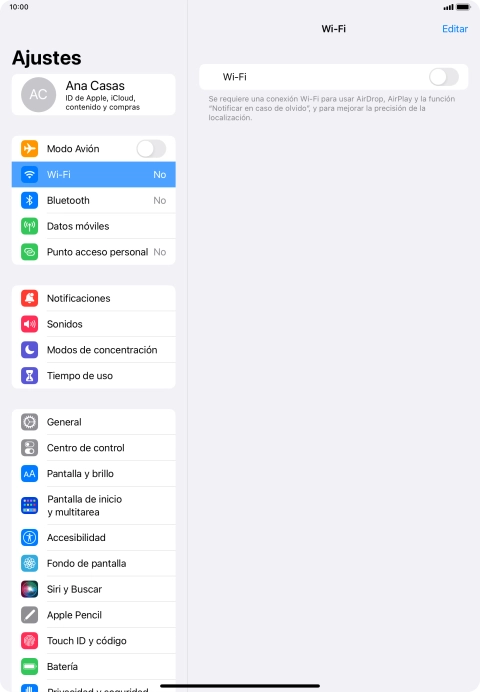 Pulsa el indicador junto a 