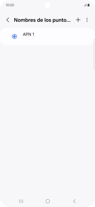 Pulsa el icono de nueva conexión de datos.