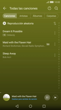Pulsa el título de la canción en la parte inferior de la pantalla.