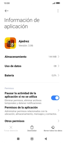 Pulsa la tecla de inicio para terminar y regresar a la pantalla de inicio.