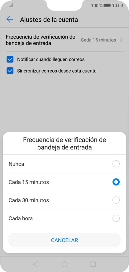 Pulsa el ajuste deseado.
