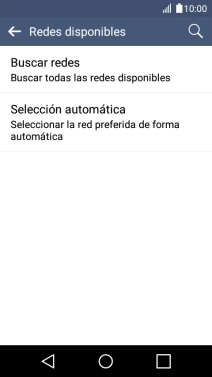Si quieres seleccionar la red de forma automática, pulsa Selección automática.