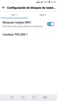 Pulsa la tarjeta SIM deseada.