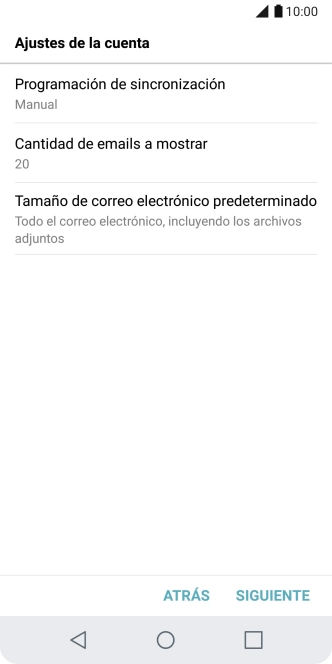 Pulsa Programación de sincronización.