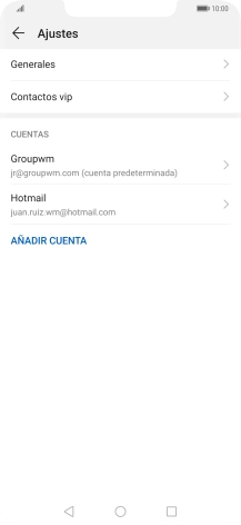 Pulsa la cuenta de correo electrónico deseada.