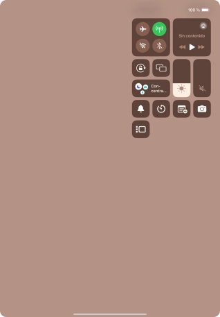 Pulsa el icono de modo de avión para activar o desactivar la función.