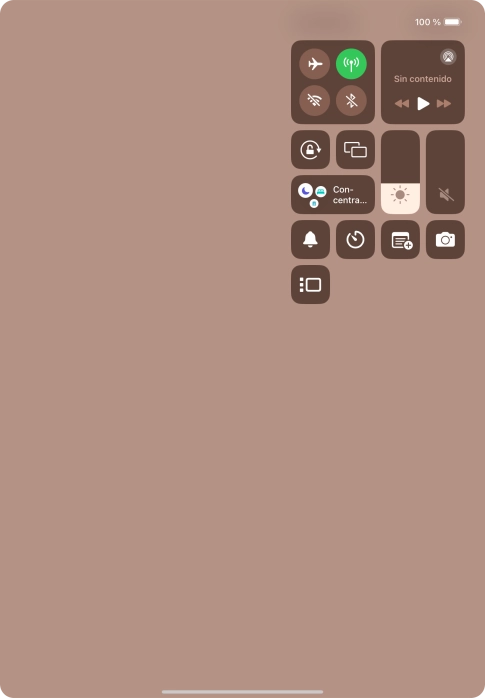 Pulsa el icono de modo de avión para activar o desactivar la función.