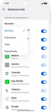 Pulsa el ajuste deseado.