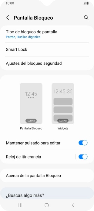Pulsa Tipo de bloqueo de pantalla e introduce el código de seguridad extra que has creado anteriormente.