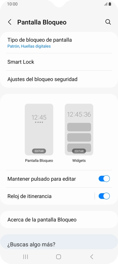 Pulsa Tipo de bloqueo de pantalla e introduce el código de seguridad extra que has creado anteriormente.
