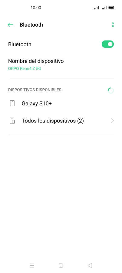 Pulsa el dispositivo Bluetooth deseado y sigue las indicaciones de la pantalla para vincular el dispositivo al teléfono.