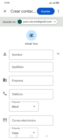 Pulsa la lista desplegable junto a 