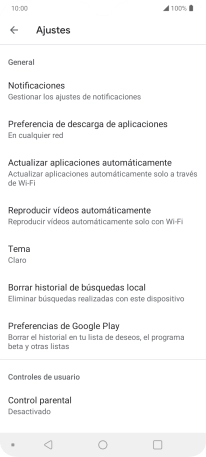 Pulsa Actualizar aplicaciones automáticamente.