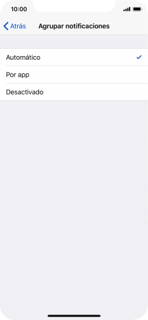 Pulsa el ajuste deseado. Pulsa el ajuste deseado.