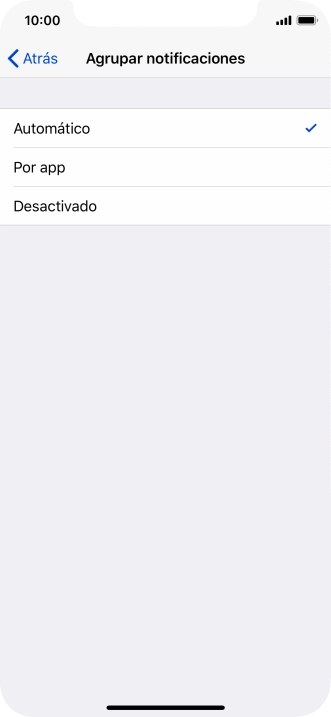 Pulsa el ajuste deseado. Pulsa el ajuste deseado.