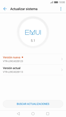 Pulsa BUSCAR ACTUALIZACIONES. Si hay una versión de software nueva disponible, aparecerá ahora en la pantalla. Sigue las indicaciones de la pantalla para actualizar el software del teléfono.