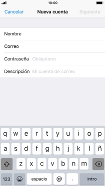 Pulsa Contraseña e introduce la contraseña de tu cuenta de correo electrónico.