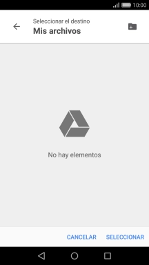 Si deseas crear una nueva carpeta, pulsa el icono de nueva carpeta y sigue las indicaciones de la pantalla para crearla.