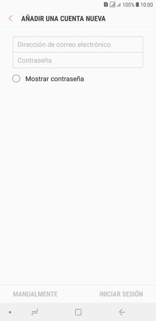 Pulsa Dirección de correo electrónico e introduce tu dirección de correo electrónico.