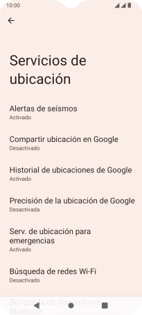 Pulsa Precisión de la ubicación de Google.