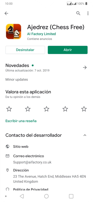 Pulsa Desinstalar.