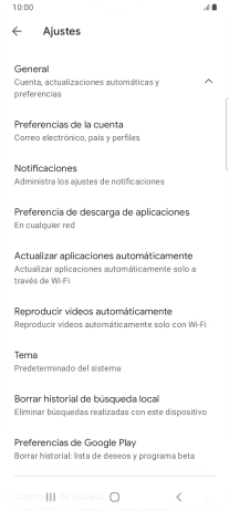 Pulsa Actualizar aplicaciones automáticamente.