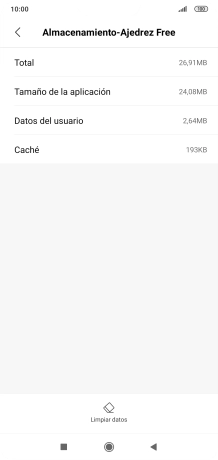 Pulsa Limpiar datos.