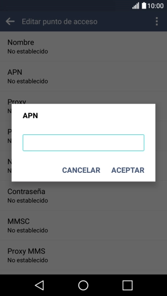 Introduce airtelwap.es y pulsa ACEPTAR.