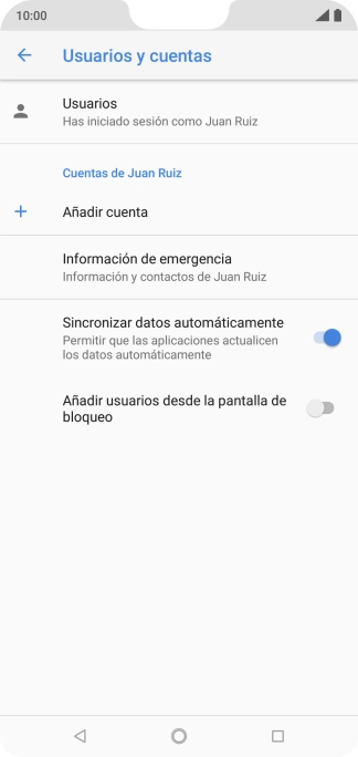 Pulsa Añadir cuenta.