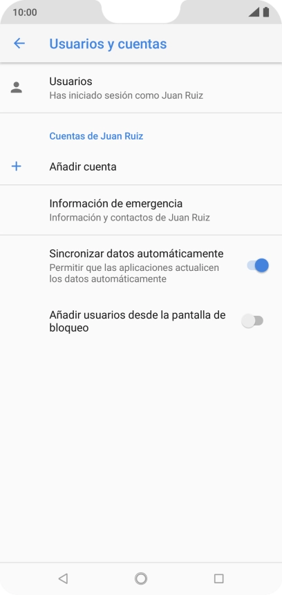 Pulsa Añadir cuenta.