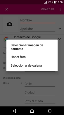 Pulsa Seleccionar de galería y desplázate a la carpeta deseada.