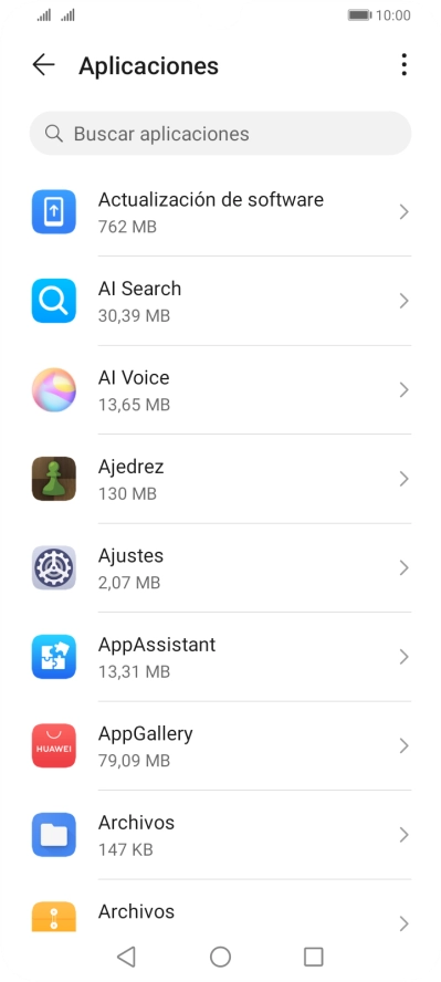 Pulsa la app deseada.