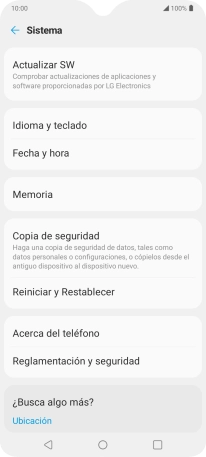 Pulsa Actualizar SW.